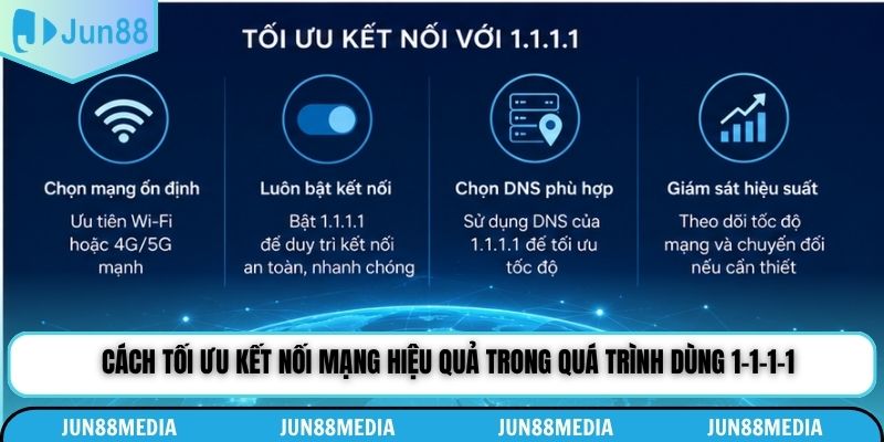 Cách tối ưu kết nối mạng hiệu quả trong quá trình dùng 1-1-1-1