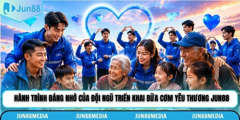 Hành trình đáng nhớ của đội ngũ triển khai bữa cơm yêu thương Jun88